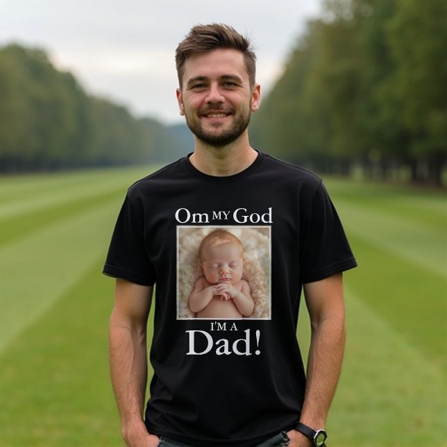 Funny New Pappa Shirt - Anpassningsbar Baby Photo  T Shirt (Skapare uppladdad)
