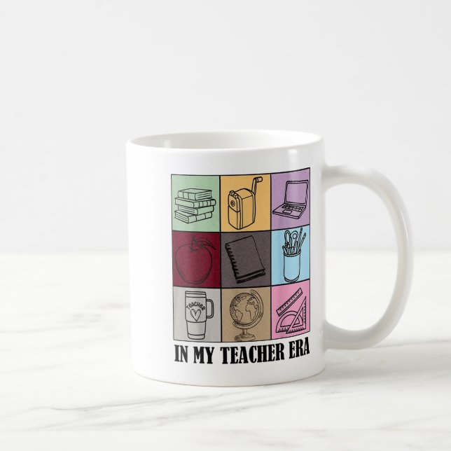Funny New Teacher Quote In My Teacher Era Cool Tea Kaffemugg (Höger)