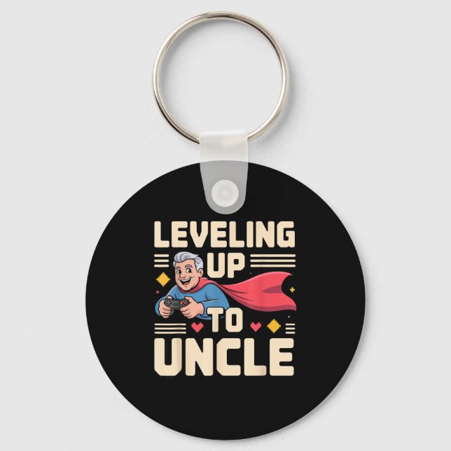 Funny New Uncle Art For Uncle Men From Nephew Niec Nyckelring (Framsida)