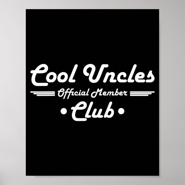 Funny New Uncle Pregnancy Announcement Cool Uncles Poster (Framsidan)