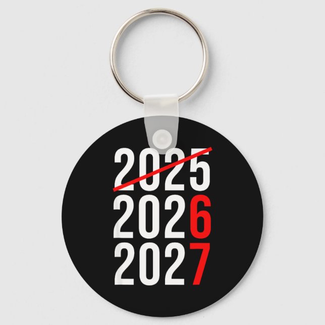 Funny New Year 67 Meme Hello 2026 Goodbye 2025 Wai Nyckelring (Framsida)