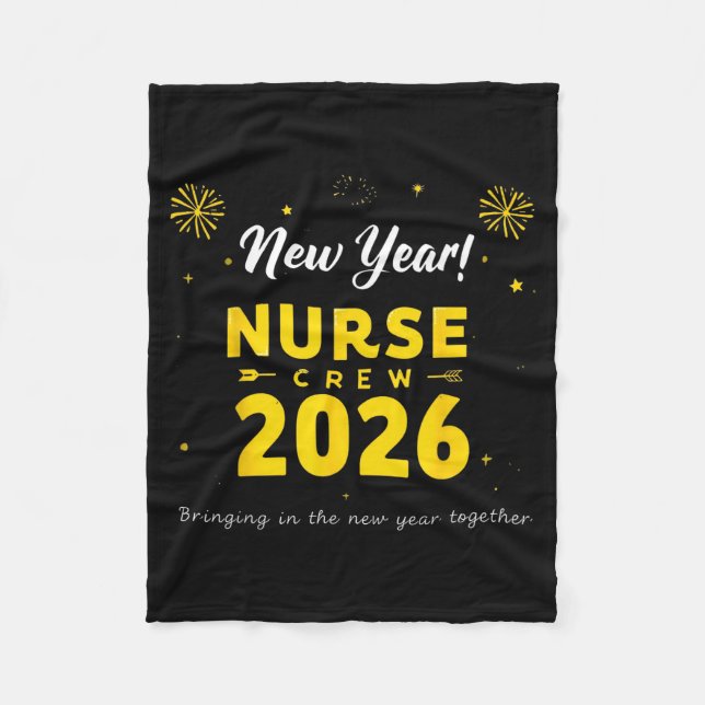 Funny New Year Nurse Crew 2026 Healthcare Celebrat Fleecefilt (Framsidan)