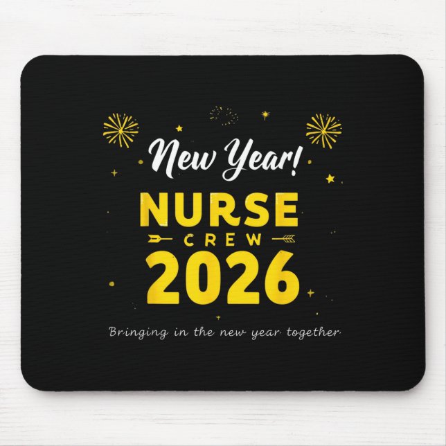 Funny New Year Nurse Crew 2026 Healthcare Celebrat Musmatta (Framsidan)