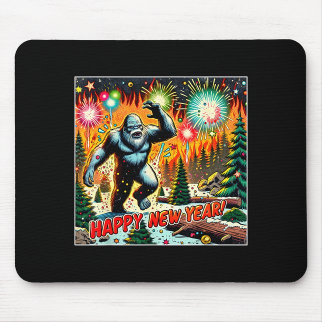 Funny New Years Eve 2024 Bigfoot And Fireworks Hum Musmatta (Framsidan)