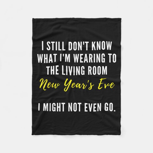 Funny New Year's Eve Insrational Sarcastic Quote  Fleecefilt (Framsidan)