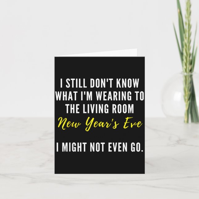 Funny New Year's Eve Insrational Sarcastic Quote  Kort (Framsida)