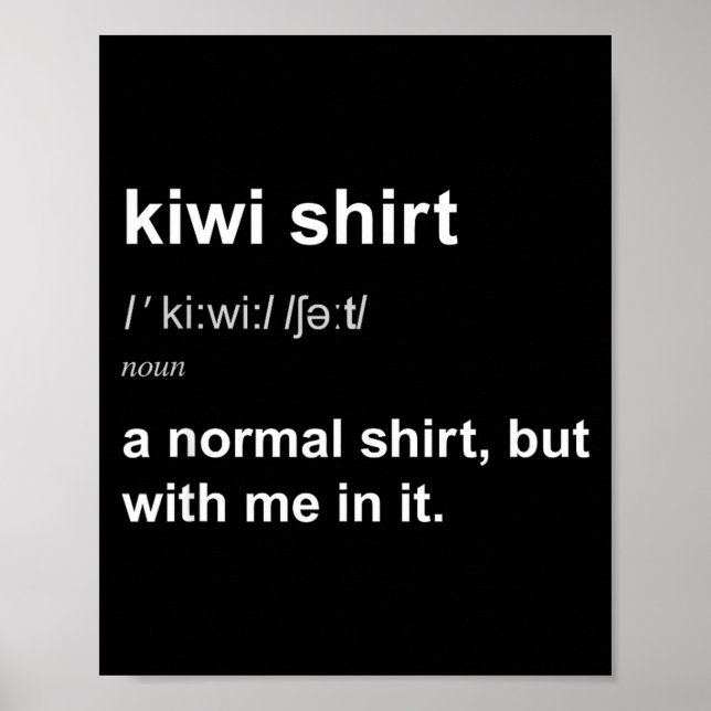 Funny New Zealand For Men Women Kiwi Gift Humour  Poster (Framsidan)