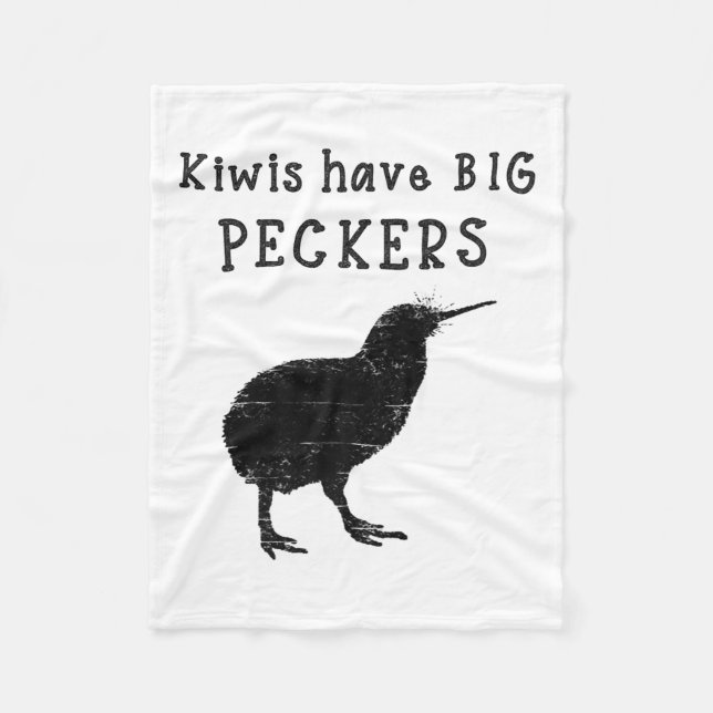 Funny New Zealand Quote Kiwis Have Big Peckers Quo Fleecefilt (Framsidan)