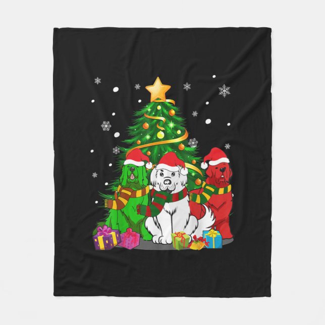 Funny Newfoundland Hund | Bästa julklapp Fleecefilt (Framsidan)