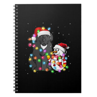 Funny Newfoundland Hund | Jul Snögubbe Light Anteckningsbok