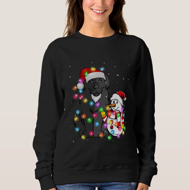 Funny Newfoundland Hund | Jul Snögubbe Light T Shirt (Framsida)