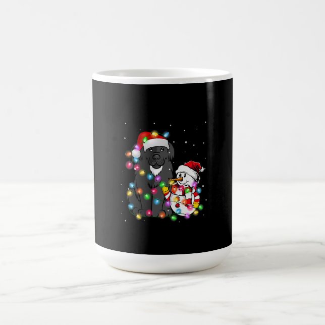 Funny Newfoundland Hund jul Tee Snögubbe Light Kaffemugg (Center)