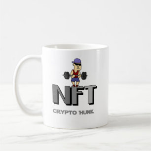 Funny NFT Collector Crypto Hunk Weight Lifter Pun Kaffemugg