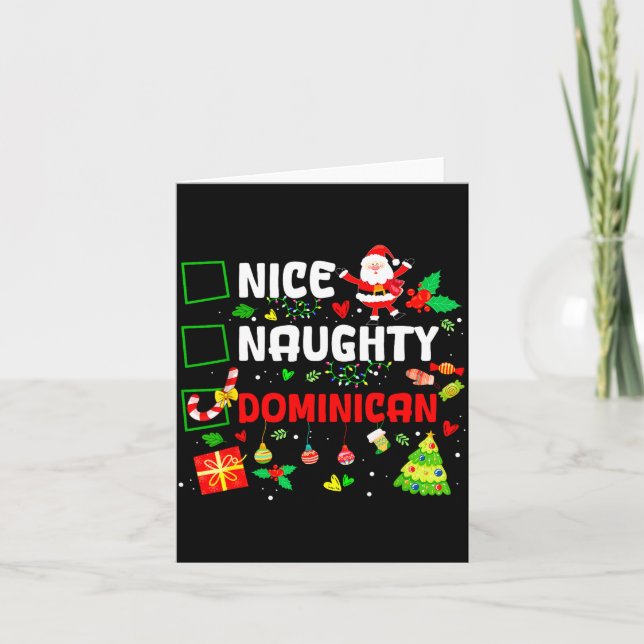 Funny Nice Naughty Dominican Family Men Women Chri Kort (Framsida)