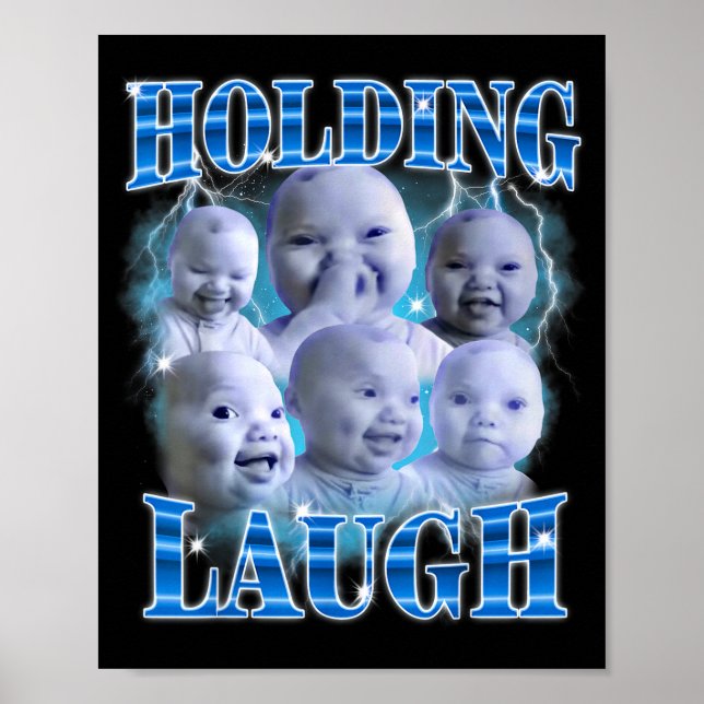 Funny Niche Baby Gen Z Meme Ai Viral Giggling Ai L Poster (Framsidan)