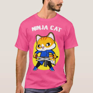 Funny Ninja Cat Cats Älskare Gift T Shirt