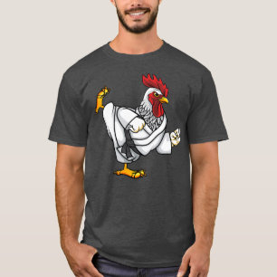 Funny Ninja Chicken tupp som gör Karate Samurai T Shirt