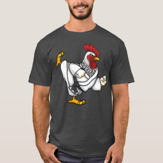 Funny Ninja Chicken tupp som gör Karate Samurai T Shirt