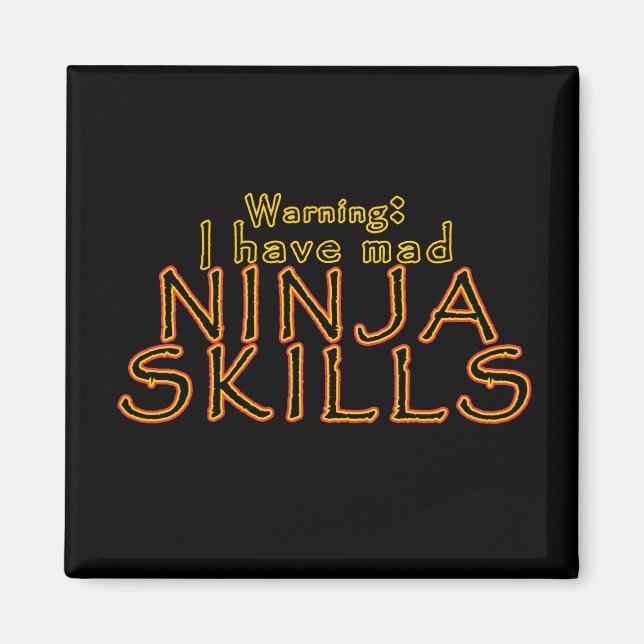 Funny Ninja Joke Magnets Magnet (Framsidan)