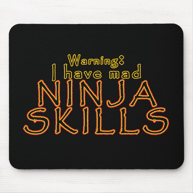 Funny Ninja Joke Mousepad Musmatta (Framsidan)
