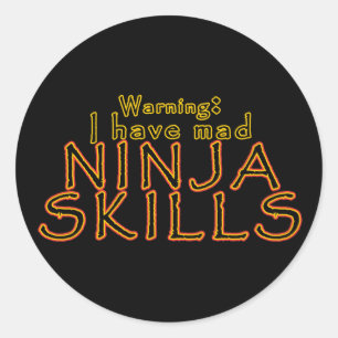 Funny Ninja Joke Sticker Lakan Runt Klistermärke