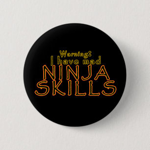 Funny Ninja Joke Stift och Buttons Knapp