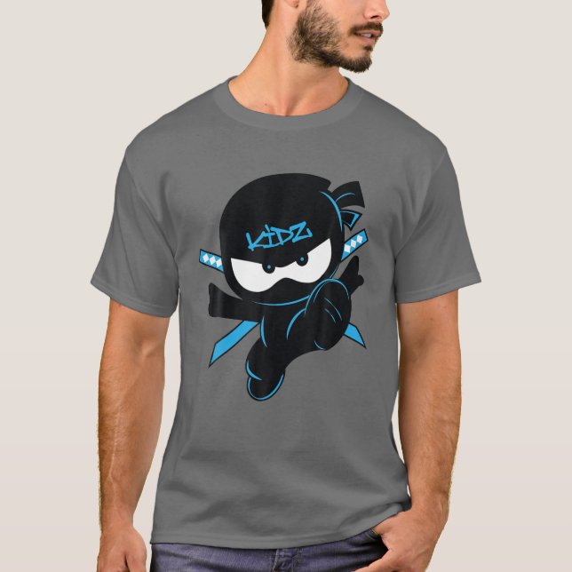 Funny Ninja Kidz Distress Videogame Kärlek Friend T Shirt (Framsida)