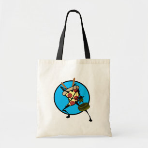 FUNNY NINJA PIZZA SHOPPING TOTE BAG TYGKASSE