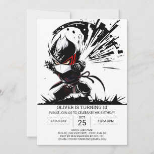 Funny Ninja Secret Agent Birthday Inbjudningar