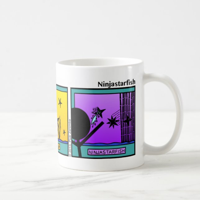 Funny Ninja Starfish Stickman Mugg - 103 (Höger)