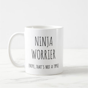 Funny Ninja Worrier Kaffemugg