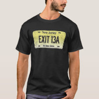 Funny NJ State Vanity License Plate EXIT 13A