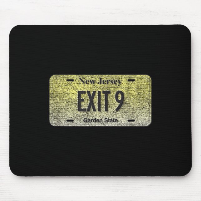 Funny Nj State Vanity License Plate Exit 9  Musmatta (Framsidan)