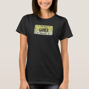 Funny Nj State Vanity License Plate Gamer T Shirt