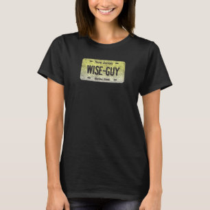 Funny Nj State Vanity License Plate Wise Guy T Shirt