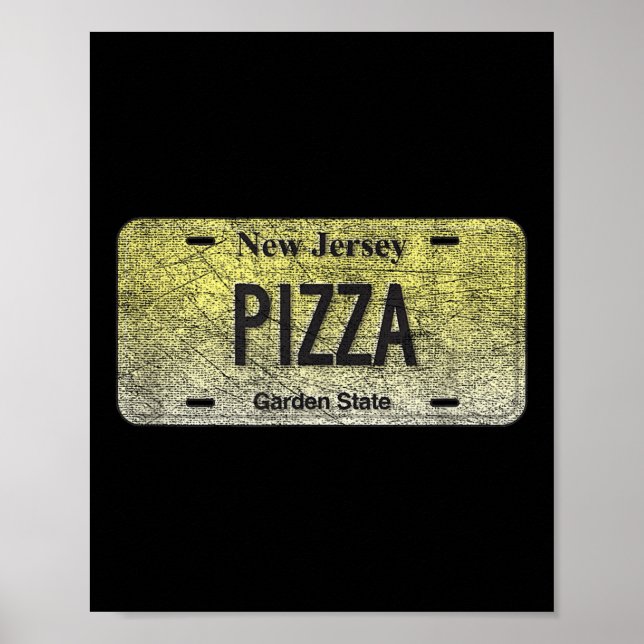 Funny Nj State Vanity License Plate Zza  Poster (Framsidan)