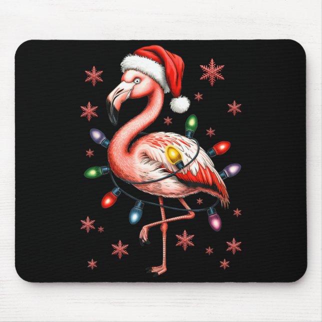 Funny Nk Flamingo Christmas Tree Lights Xmas Snowf Musmatta (Framsidan)