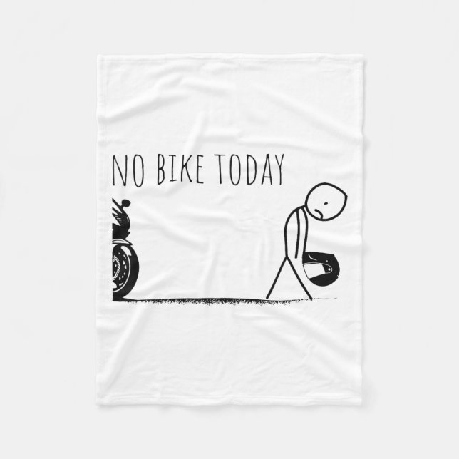 Funny No Bike Today  Fleecefilt (Framsidan)