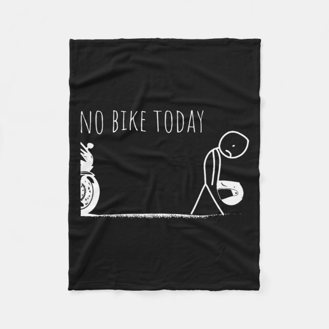 Funny No Bike Today  Fleecefilt (Framsidan)