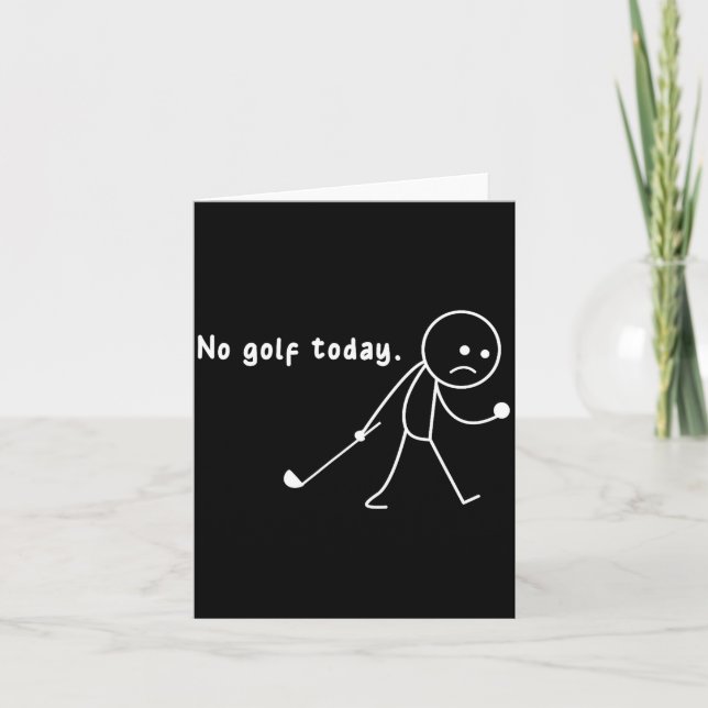 Funny No Golf Today,rain,golf Lover Funny Gift Tee Kort (Framsida)