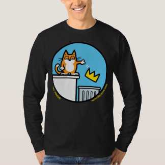Funny No Kings Cat Cartoon on long sleeve shirt  T