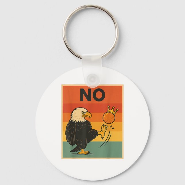 Funny No Kings In America Men Women Nyckelring (Framsida)