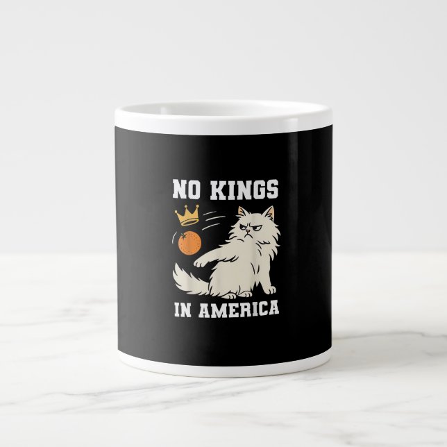 Funny No Kings in America Retro Classic Style Jumbo Mugg (Framsidan)
