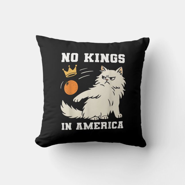 Funny No Kings in America Retro Classic Style Kudde (Framsida)