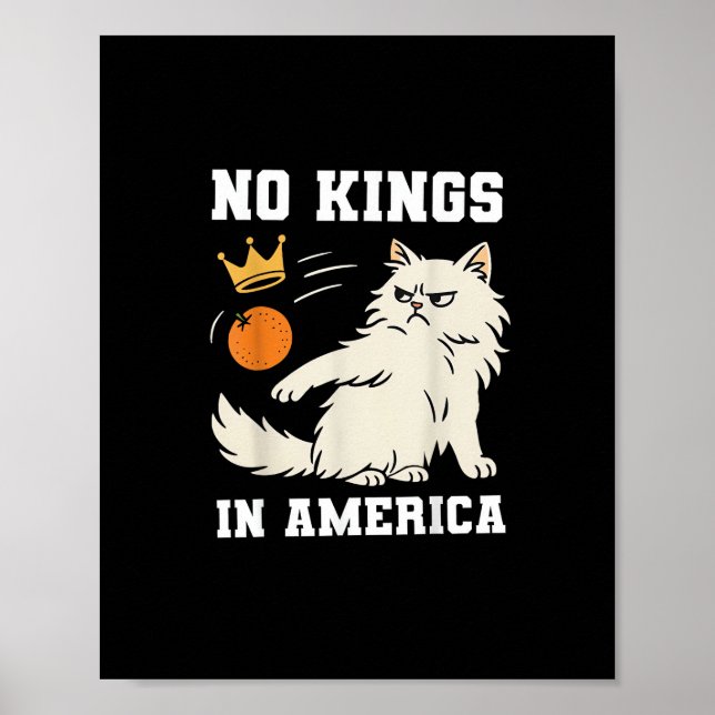 Funny No Kings in America Retro Classic Style Poster (Framsidan)