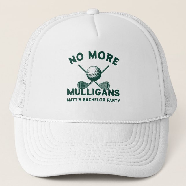 Funny “No More Mulligans” Golf Bachelor Party  Keps (Framsida)