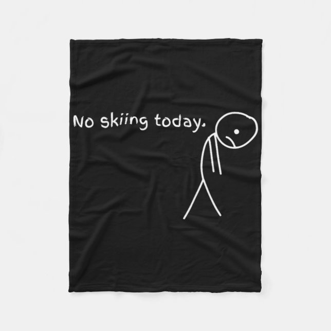 Funny No Skiing Today  Fleecefilt (Framsidan)