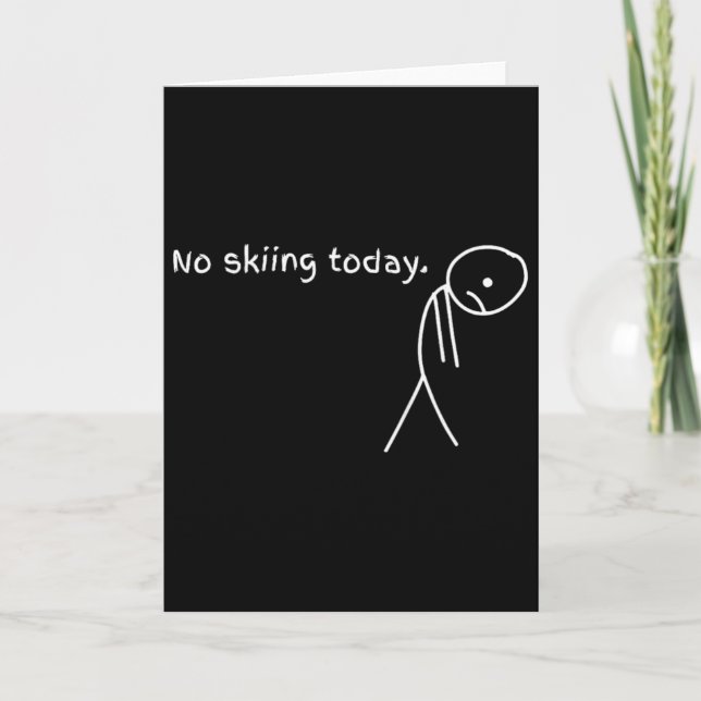 Funny No Skiing Today  Kort (Framsida)