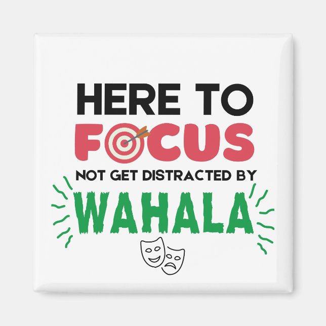 Funny NO WAHALA Focus Magnet (Framsidan)