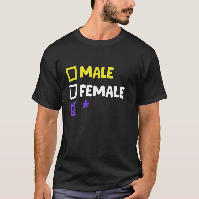 Funny Nonbinary And Genderqueer T Shirt (Framsida)
